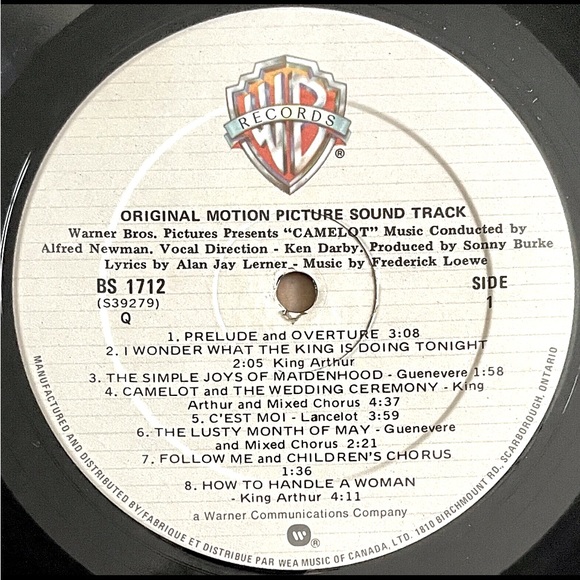CAMELOT Original Motion Picture Soundtrack Album 1967 Canada Ed. 55Yrs! RARE - Picture 4 of 6